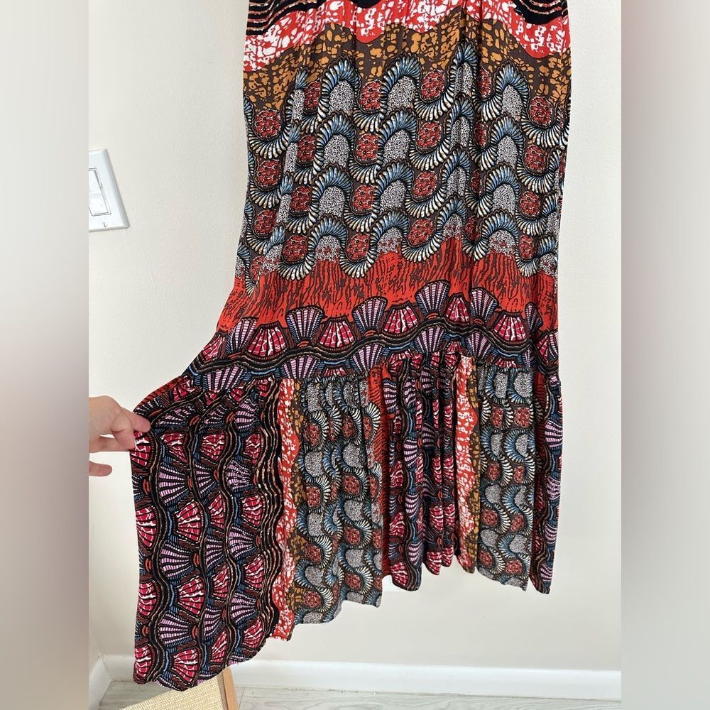 Corey Lynn Calter Doriane Maxi Dress Medium Anthropologie Tiered Boho Festival - Picture 6 of 9